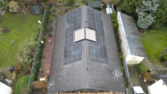 solaranlage auf privaten dach